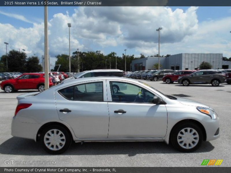 Brilliant Silver / Charcoal 2015 Nissan Versa 1.6 S Sedan