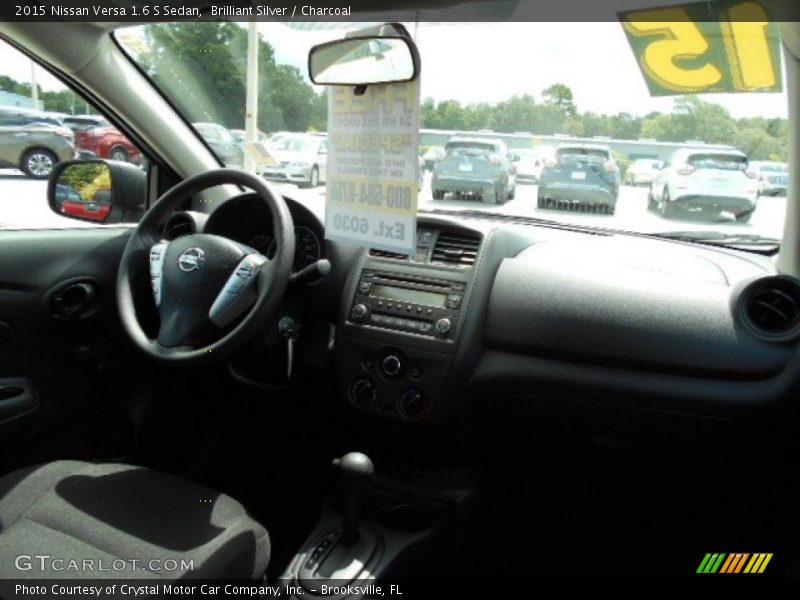 Brilliant Silver / Charcoal 2015 Nissan Versa 1.6 S Sedan