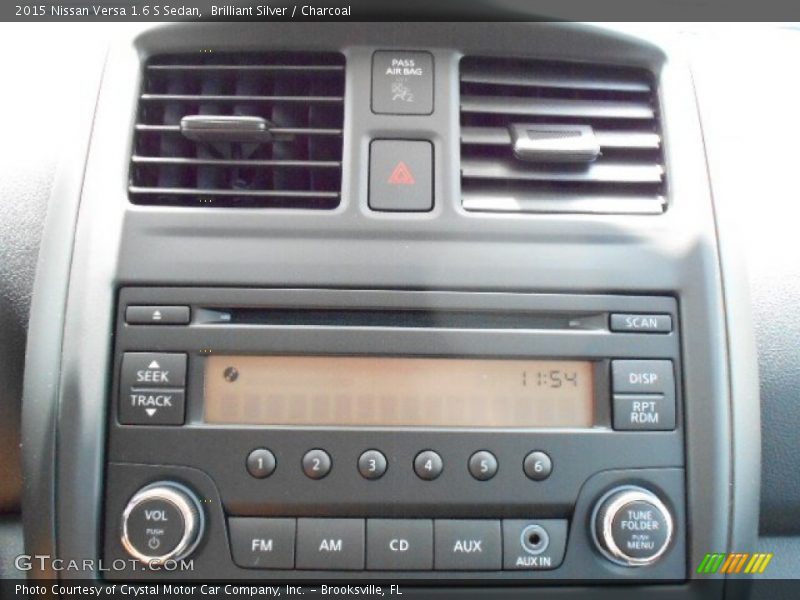 Brilliant Silver / Charcoal 2015 Nissan Versa 1.6 S Sedan