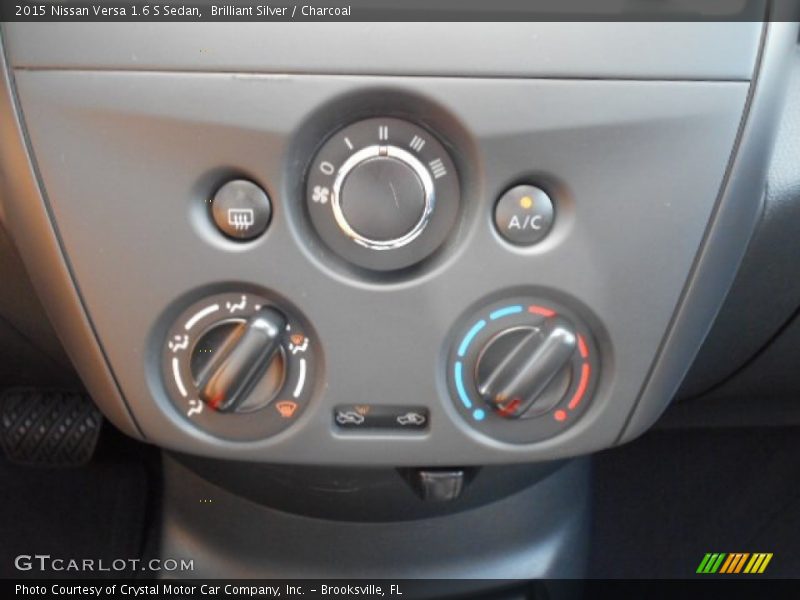 Brilliant Silver / Charcoal 2015 Nissan Versa 1.6 S Sedan