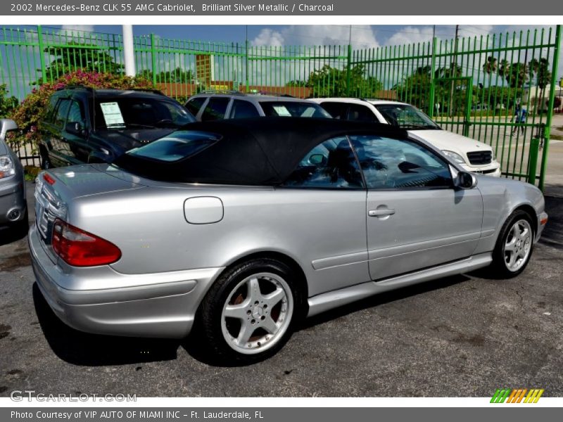 Brilliant Silver Metallic / Charcoal 2002 Mercedes-Benz CLK 55 AMG Cabriolet