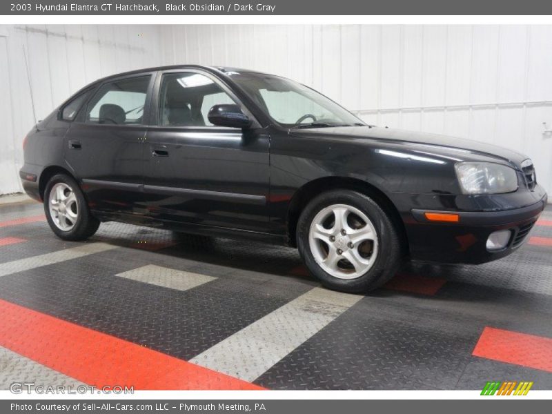 Black Obsidian / Dark Gray 2003 Hyundai Elantra GT Hatchback