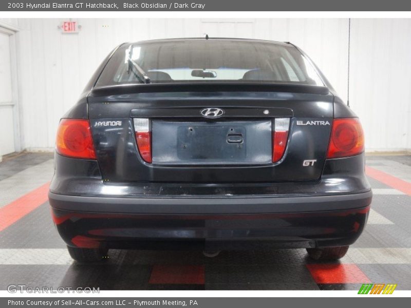 Black Obsidian / Dark Gray 2003 Hyundai Elantra GT Hatchback