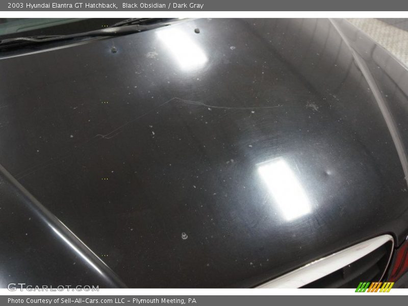 Black Obsidian / Dark Gray 2003 Hyundai Elantra GT Hatchback