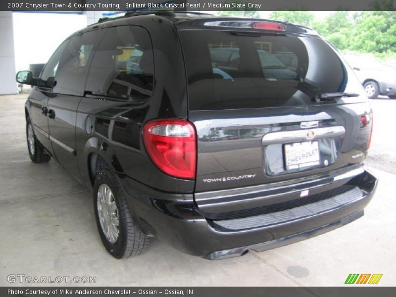 Brilliant Black Crystal Pearl / Medium Slate Gray 2007 Chrysler Town & Country Touring