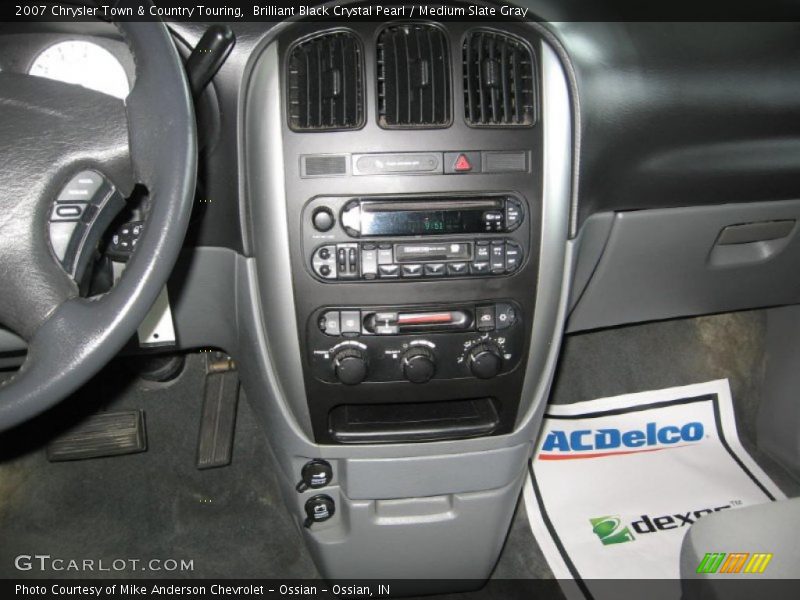 Brilliant Black Crystal Pearl / Medium Slate Gray 2007 Chrysler Town & Country Touring
