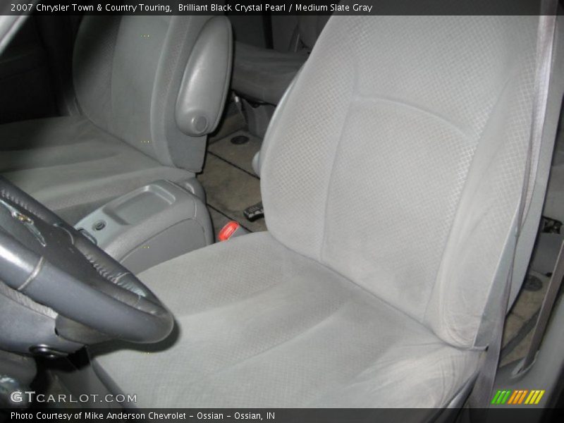 Brilliant Black Crystal Pearl / Medium Slate Gray 2007 Chrysler Town & Country Touring