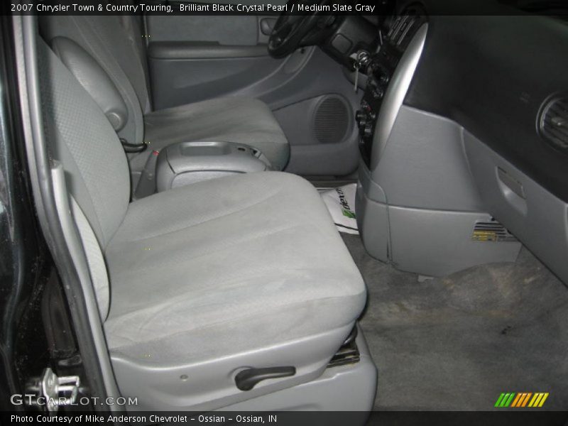 Brilliant Black Crystal Pearl / Medium Slate Gray 2007 Chrysler Town & Country Touring
