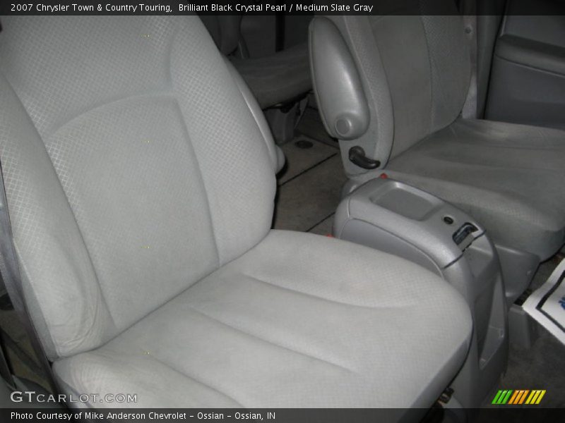 Brilliant Black Crystal Pearl / Medium Slate Gray 2007 Chrysler Town & Country Touring