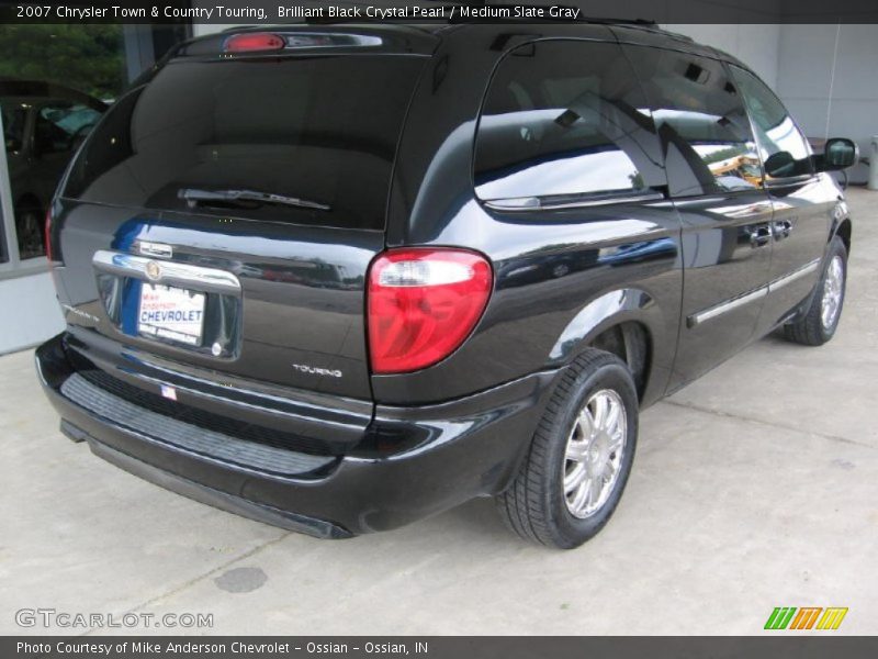 Brilliant Black Crystal Pearl / Medium Slate Gray 2007 Chrysler Town & Country Touring