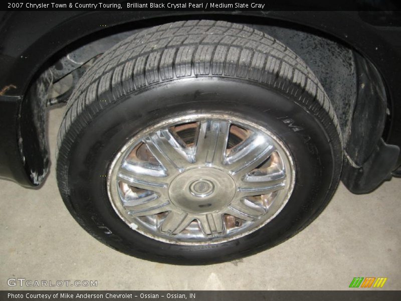 Brilliant Black Crystal Pearl / Medium Slate Gray 2007 Chrysler Town & Country Touring
