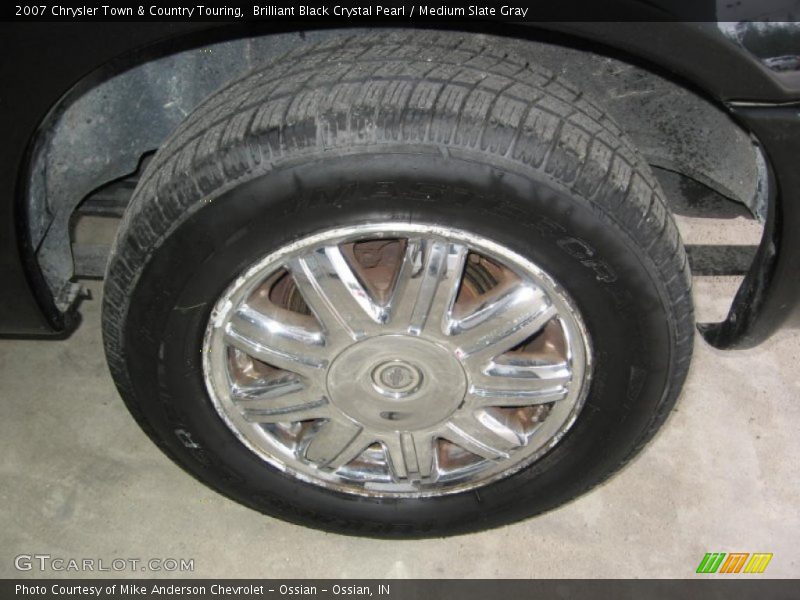 Brilliant Black Crystal Pearl / Medium Slate Gray 2007 Chrysler Town & Country Touring