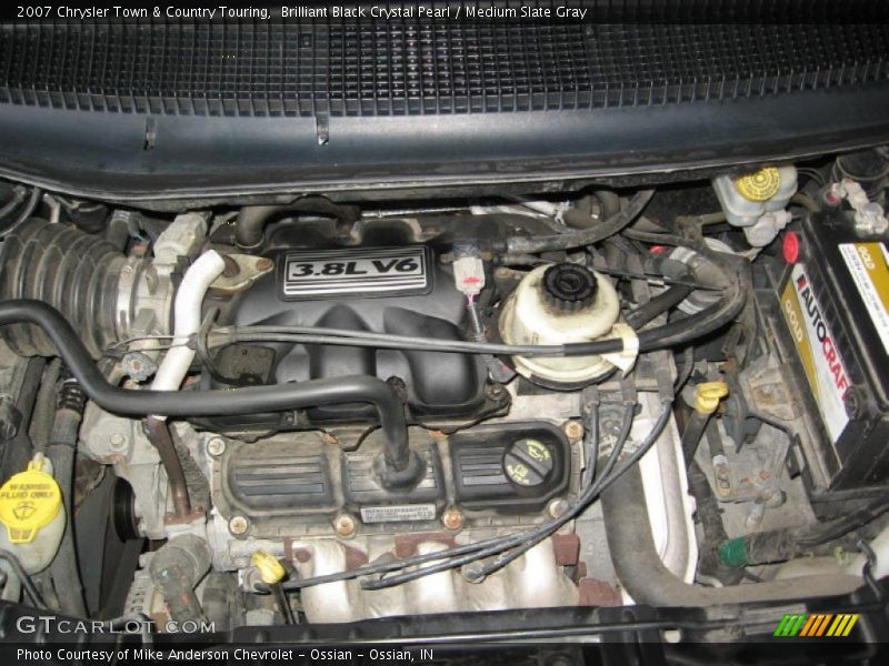 Brilliant Black Crystal Pearl / Medium Slate Gray 2007 Chrysler Town & Country Touring