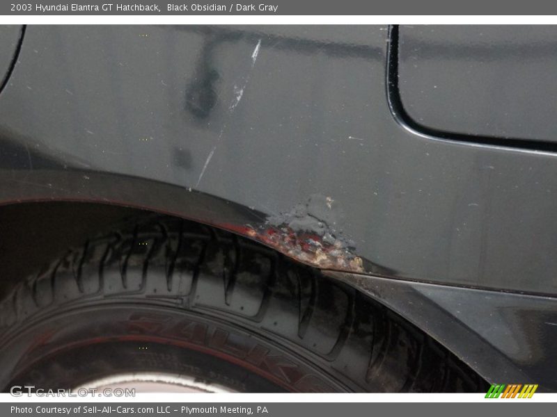 Black Obsidian / Dark Gray 2003 Hyundai Elantra GT Hatchback