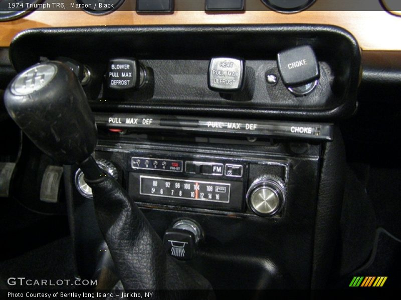 Controls of 1974 TR6 