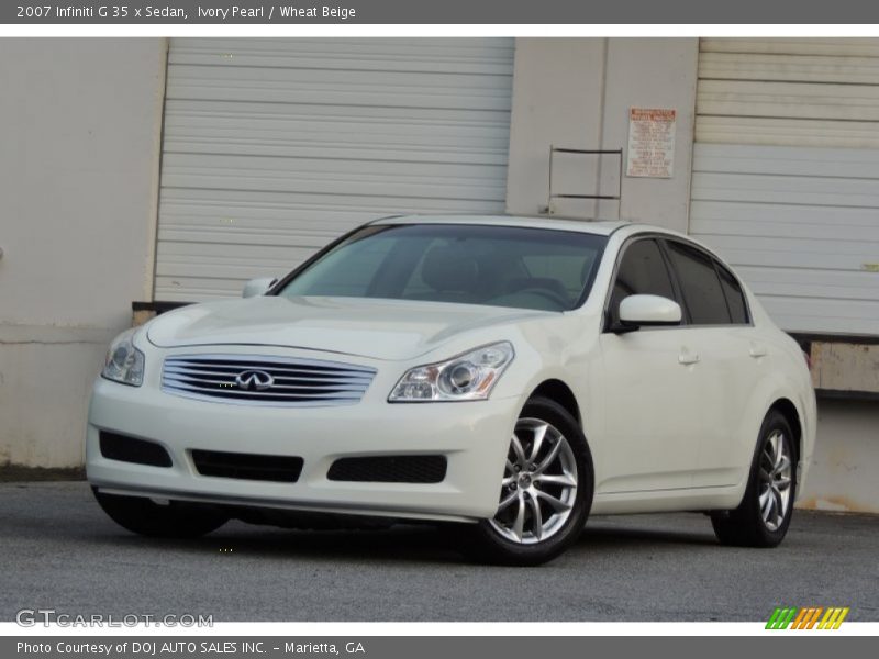 Ivory Pearl / Wheat Beige 2007 Infiniti G 35 x Sedan