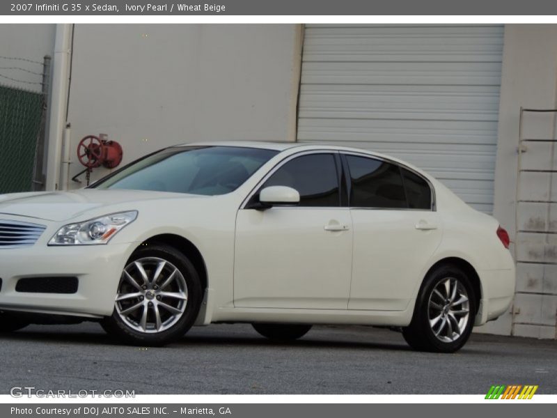 Ivory Pearl / Wheat Beige 2007 Infiniti G 35 x Sedan