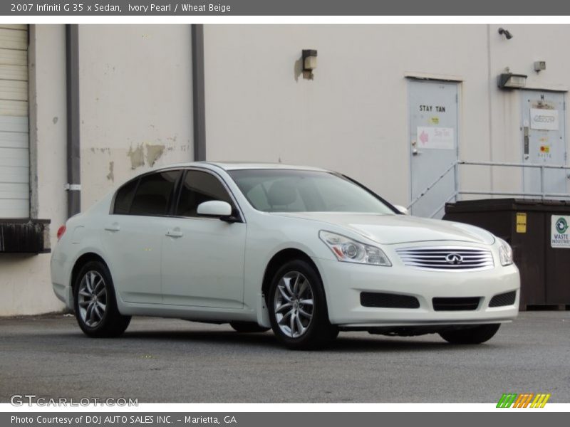 Ivory Pearl / Wheat Beige 2007 Infiniti G 35 x Sedan