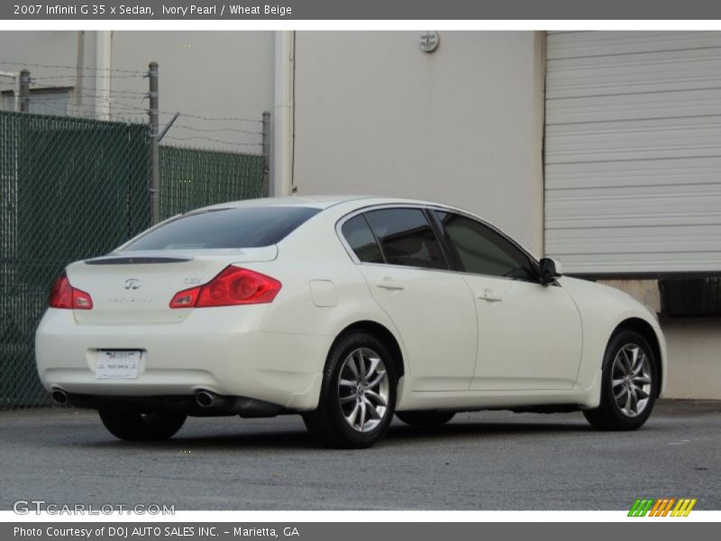 Ivory Pearl / Wheat Beige 2007 Infiniti G 35 x Sedan