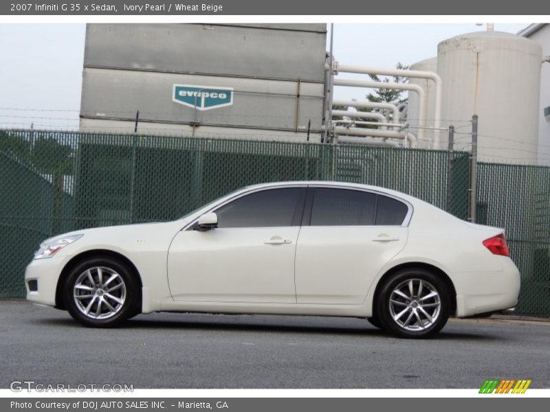 Ivory Pearl / Wheat Beige 2007 Infiniti G 35 x Sedan