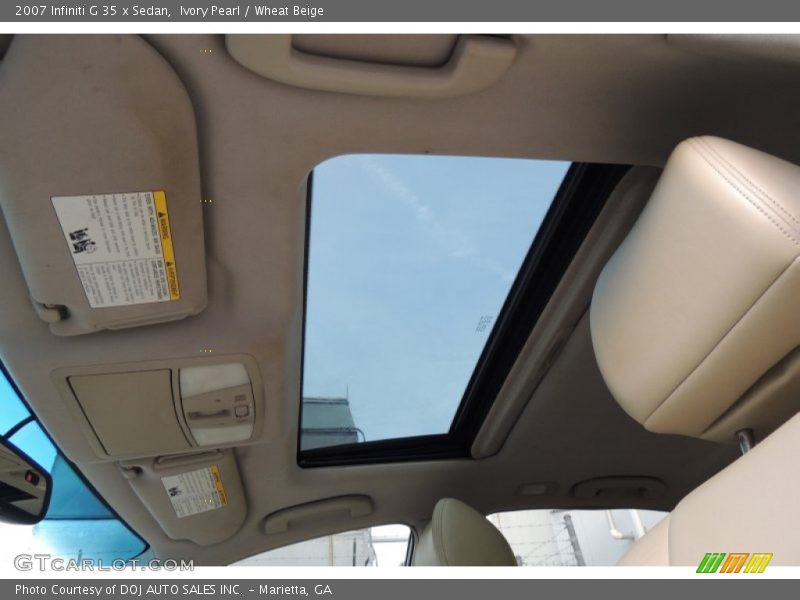 Ivory Pearl / Wheat Beige 2007 Infiniti G 35 x Sedan