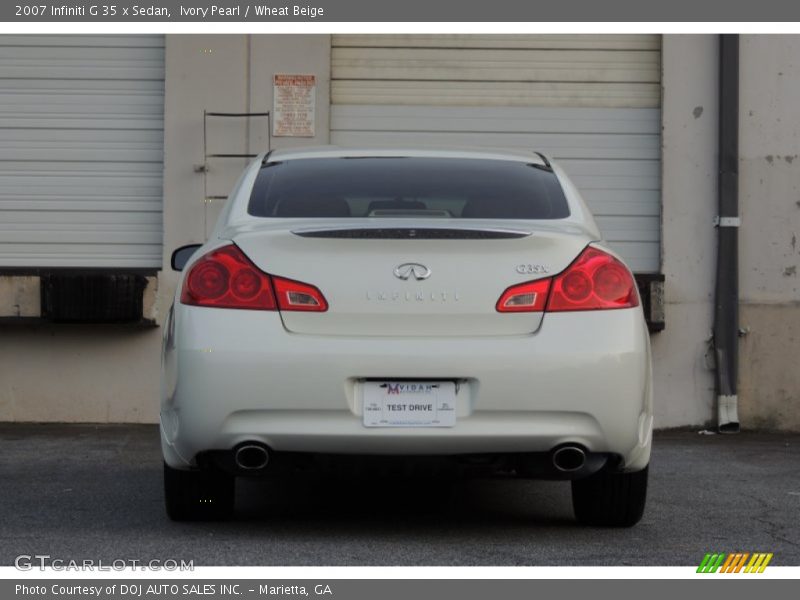 Ivory Pearl / Wheat Beige 2007 Infiniti G 35 x Sedan