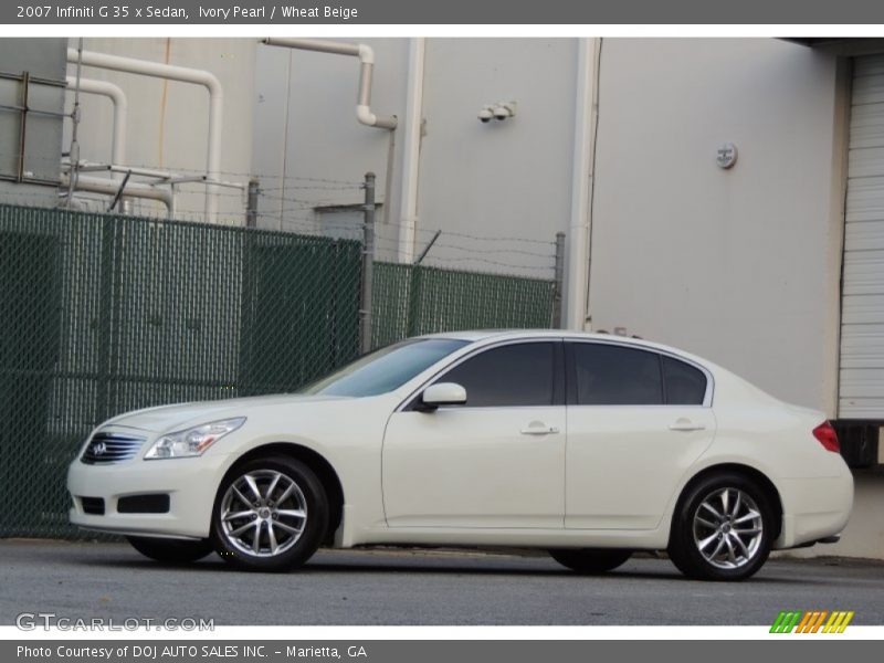 Ivory Pearl / Wheat Beige 2007 Infiniti G 35 x Sedan