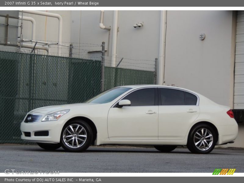 Ivory Pearl / Wheat Beige 2007 Infiniti G 35 x Sedan