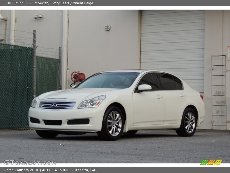 Ivory Pearl / Wheat Beige 2007 Infiniti G 35 x Sedan