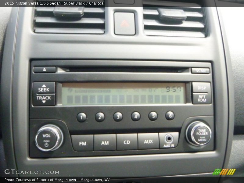 Super Black / Charcoal 2015 Nissan Versa 1.6 S Sedan