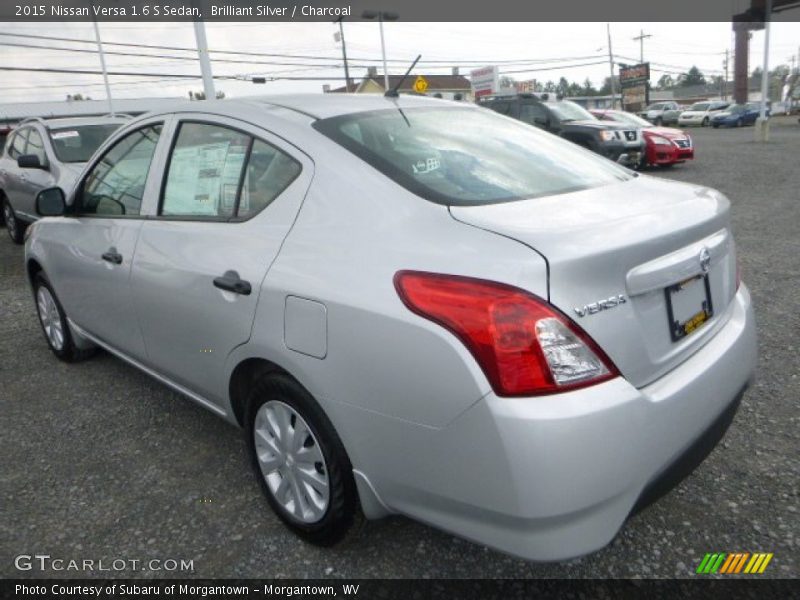 Brilliant Silver / Charcoal 2015 Nissan Versa 1.6 S Sedan