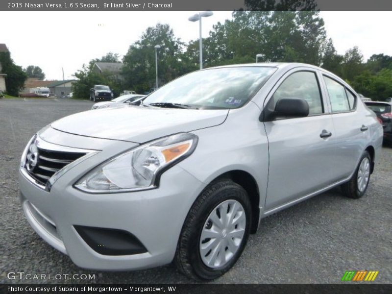 Brilliant Silver / Charcoal 2015 Nissan Versa 1.6 S Sedan