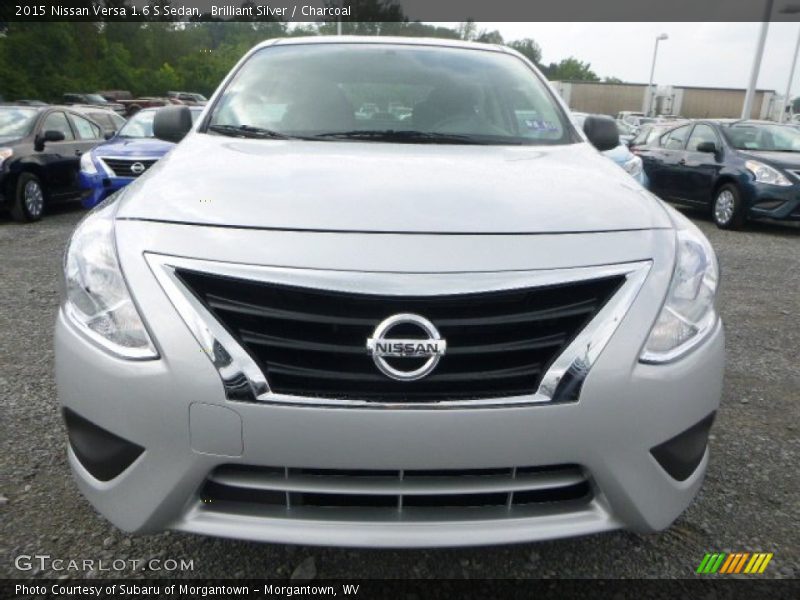 Brilliant Silver / Charcoal 2015 Nissan Versa 1.6 S Sedan