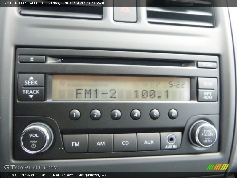 Brilliant Silver / Charcoal 2015 Nissan Versa 1.6 S Sedan