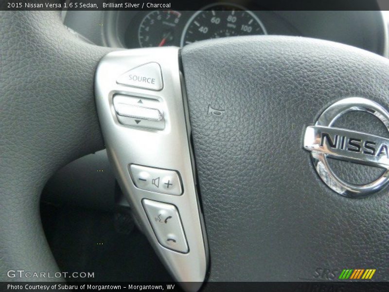 Brilliant Silver / Charcoal 2015 Nissan Versa 1.6 S Sedan