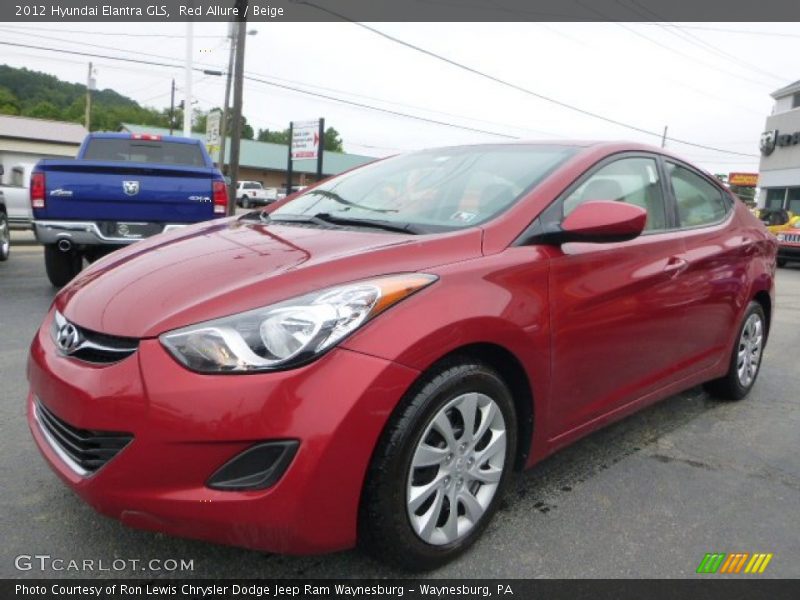 Red Allure / Beige 2012 Hyundai Elantra GLS
