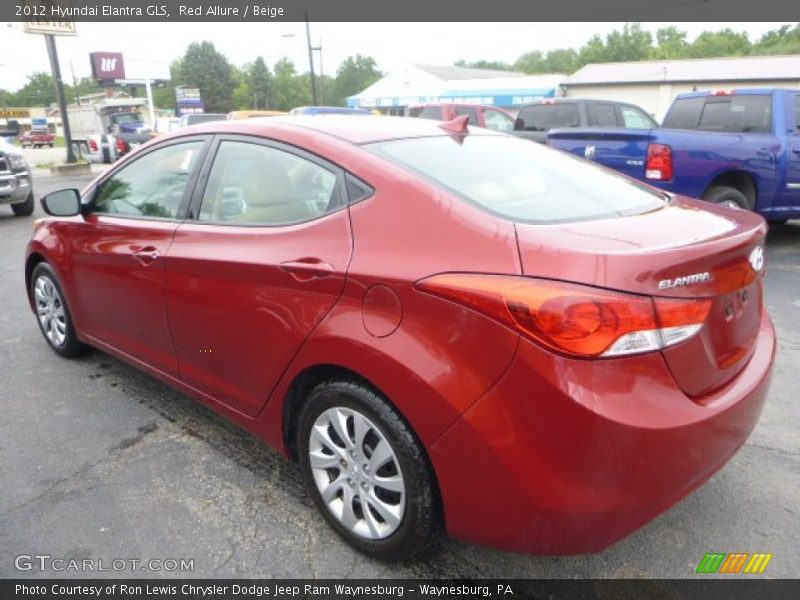 Red Allure / Beige 2012 Hyundai Elantra GLS