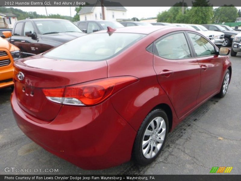 Red Allure / Beige 2012 Hyundai Elantra GLS
