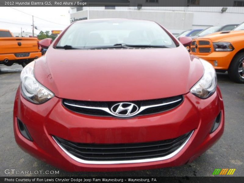 Red Allure / Beige 2012 Hyundai Elantra GLS