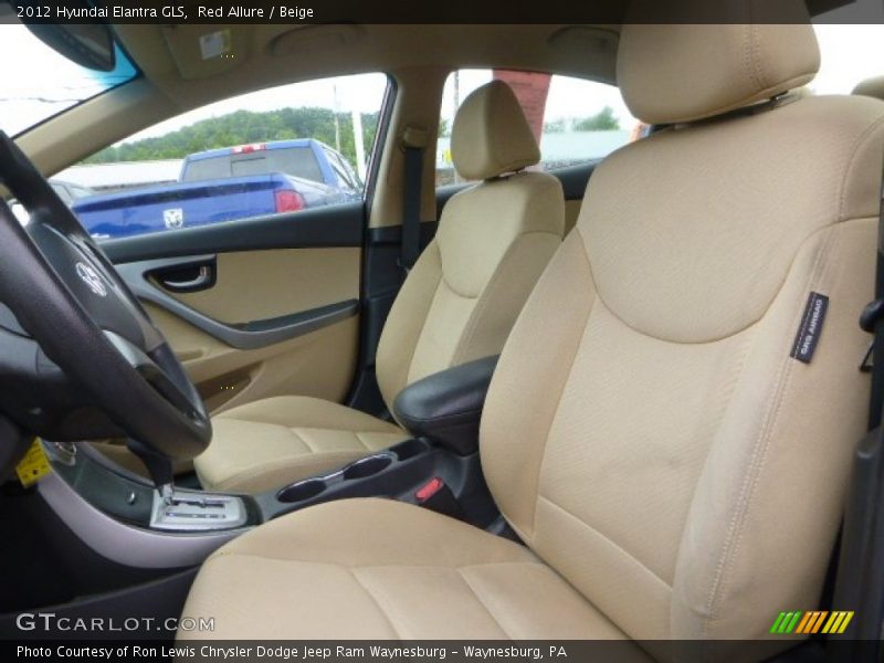 Red Allure / Beige 2012 Hyundai Elantra GLS