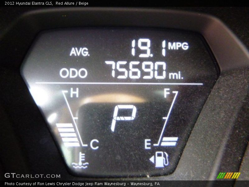 Red Allure / Beige 2012 Hyundai Elantra GLS