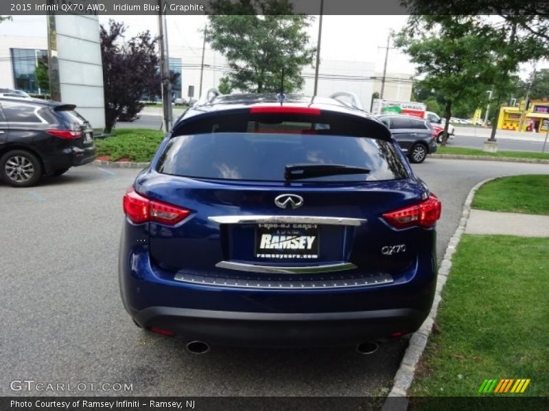 Iridium Blue / Graphite 2015 Infiniti QX70 AWD