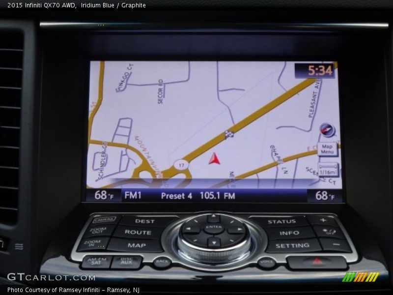 Navigation of 2015 QX70 AWD
