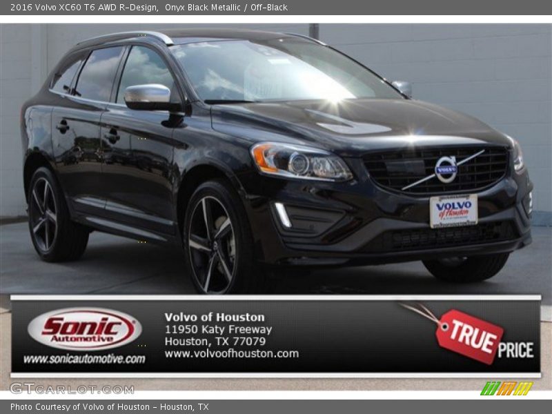 Onyx Black Metallic / Off-Black 2016 Volvo XC60 T6 AWD R-Design