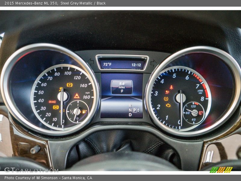 Steel Grey Metallic / Black 2015 Mercedes-Benz ML 350