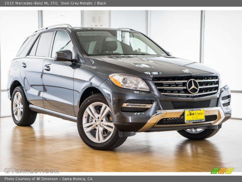 Steel Grey Metallic / Black 2015 Mercedes-Benz ML 350