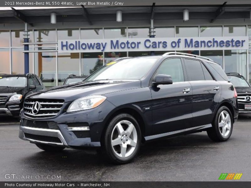 Lunar Blue Metallic / Grey 2013 Mercedes-Benz ML 550 4Matic