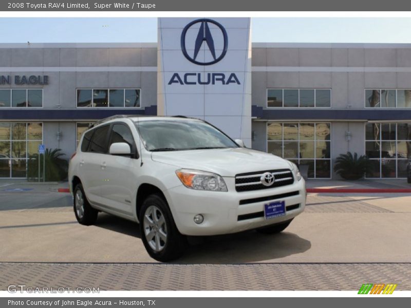 Super White / Taupe 2008 Toyota RAV4 Limited