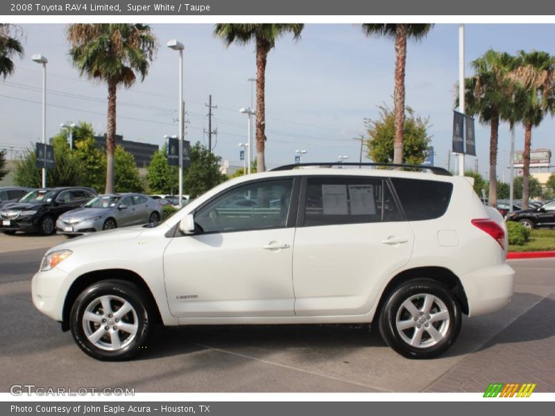 Super White / Taupe 2008 Toyota RAV4 Limited