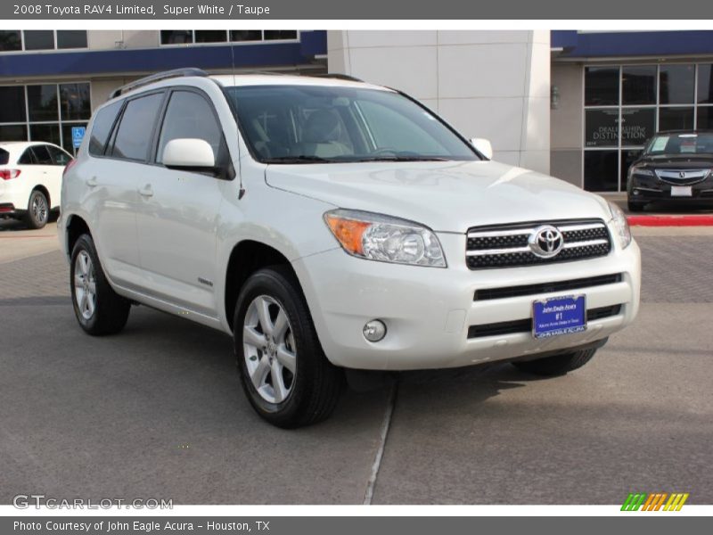 Super White / Taupe 2008 Toyota RAV4 Limited